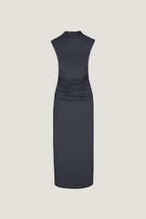 Dynamite On Sale | Bria Sculpt Mock Neck Maxi Dress Blue