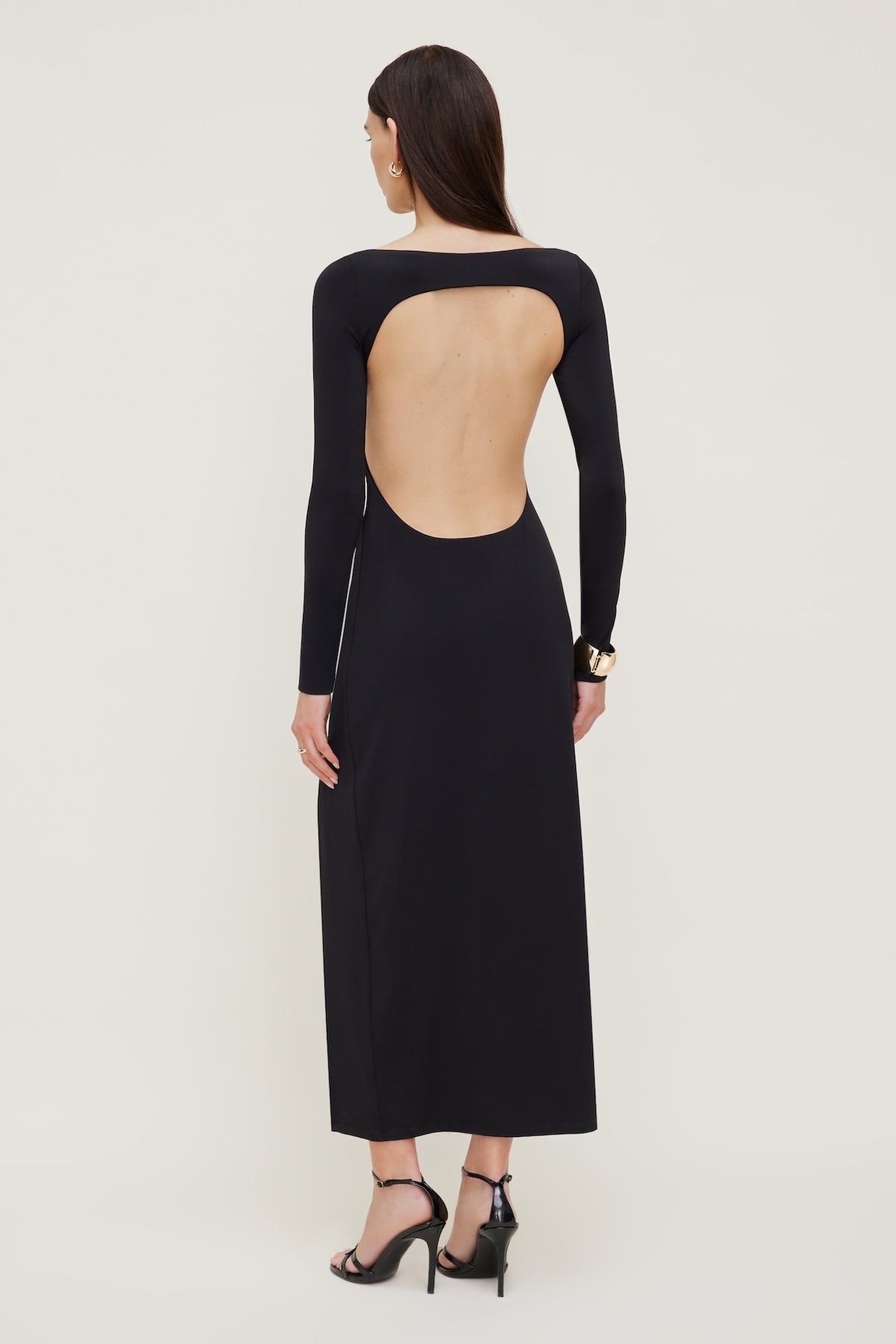 Dynamite Online | Sculpt Open Back Maxi Dress Black