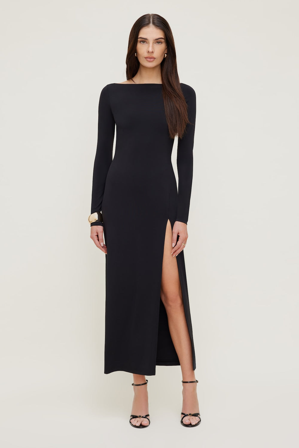 Dynamite Online | Sculpt Open Back Maxi Dress Black