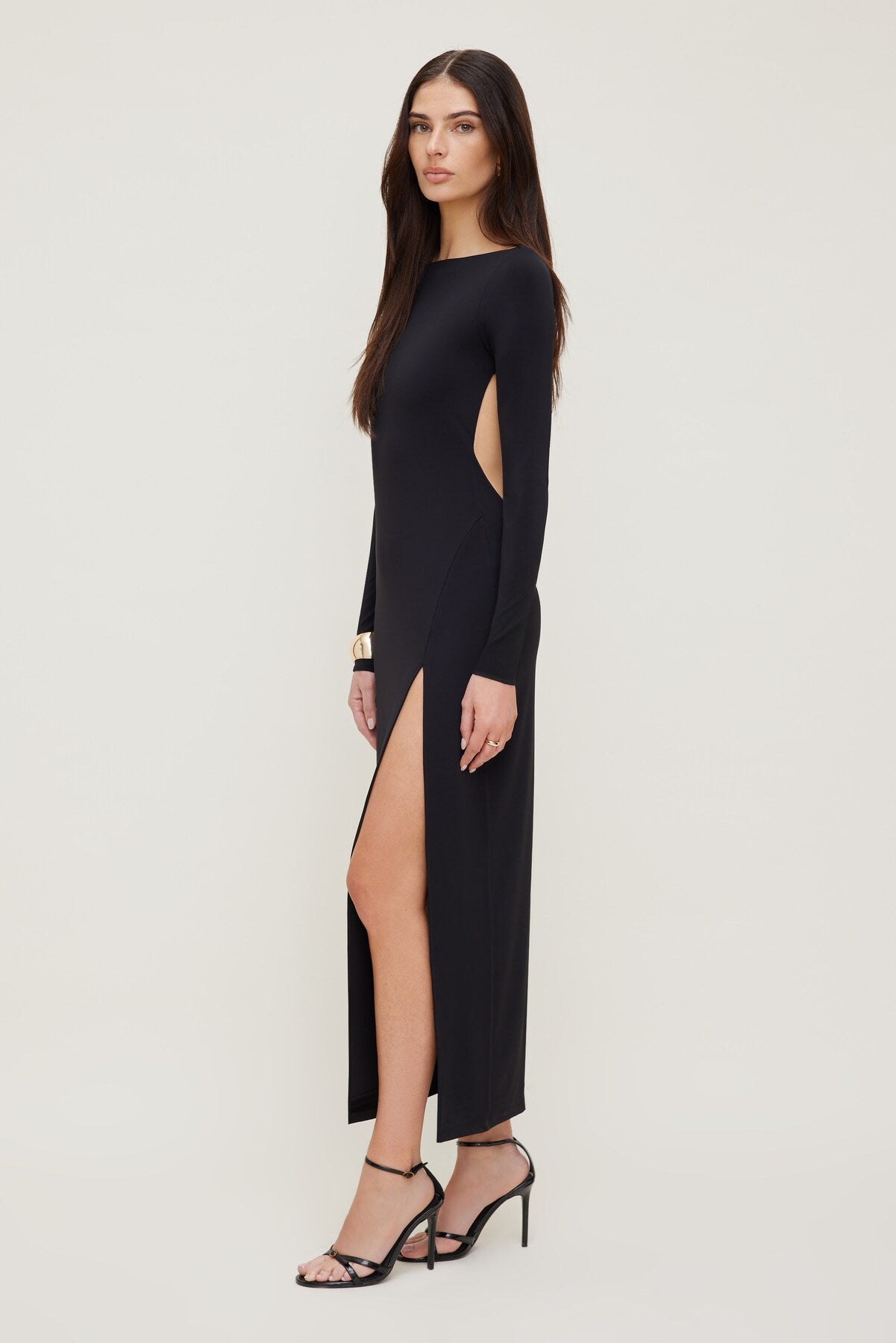 Dynamite Online | Sculpt Open Back Maxi Dress Black