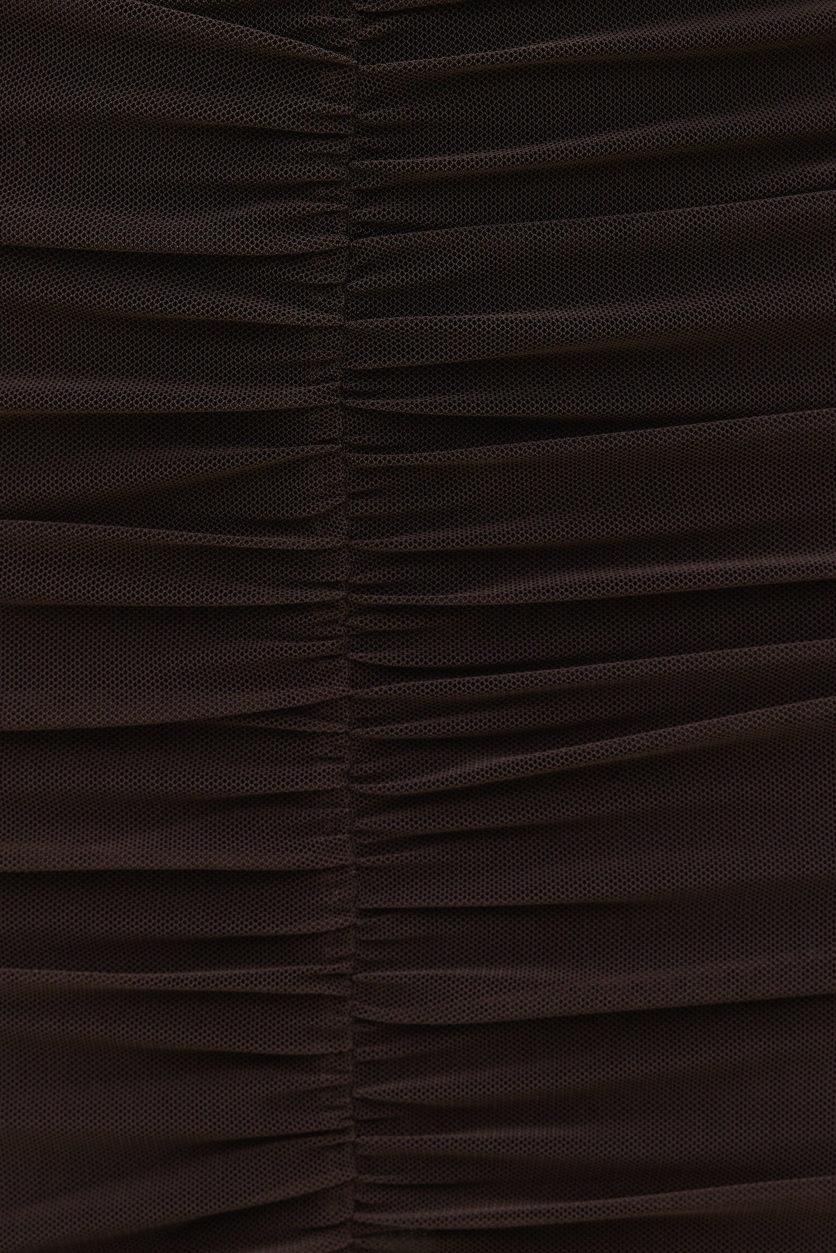 Dynamite US | Ruched Mesh Maxi Skirt Brown