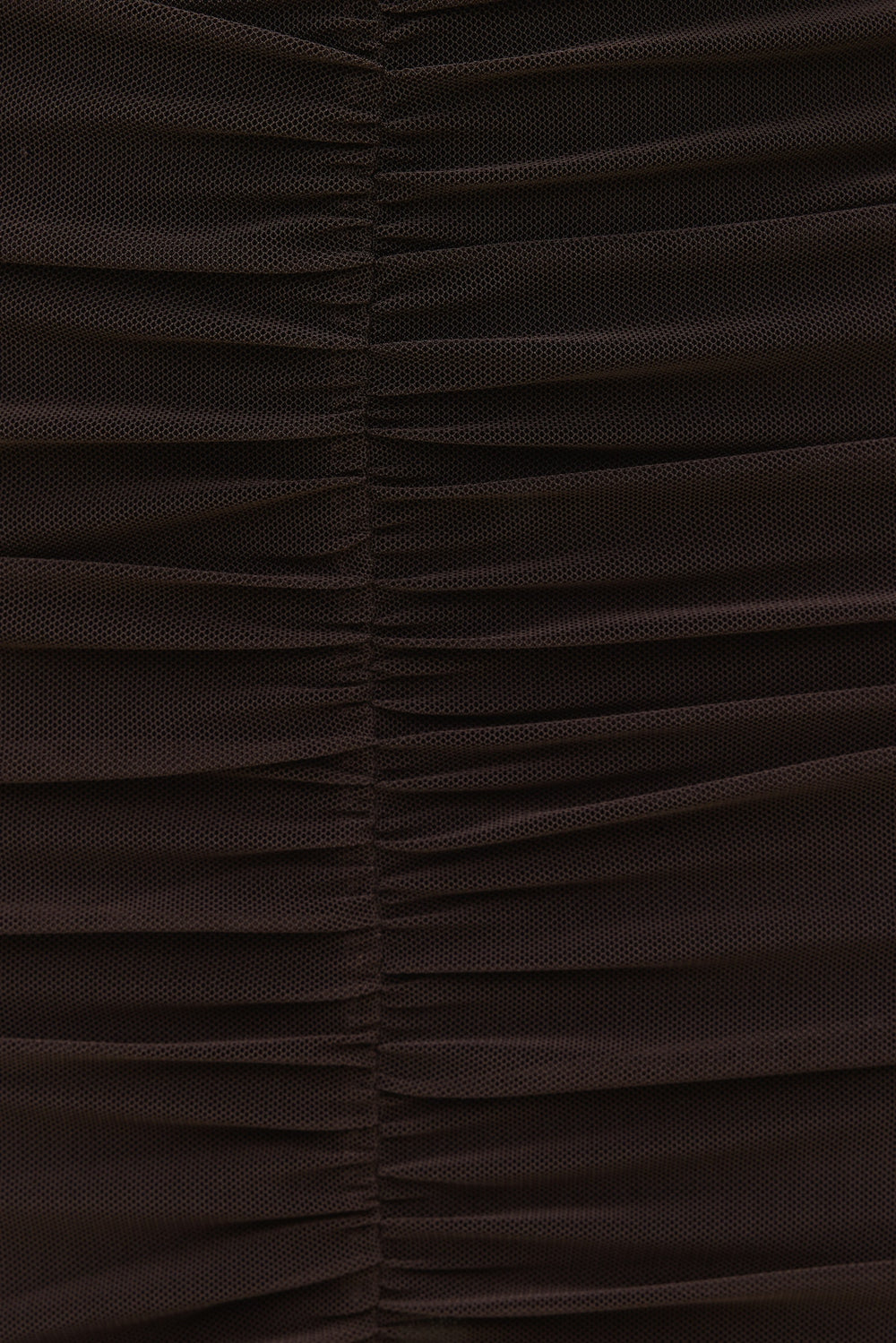 Dynamite US | Ruched Mesh Maxi Skirt Brown
