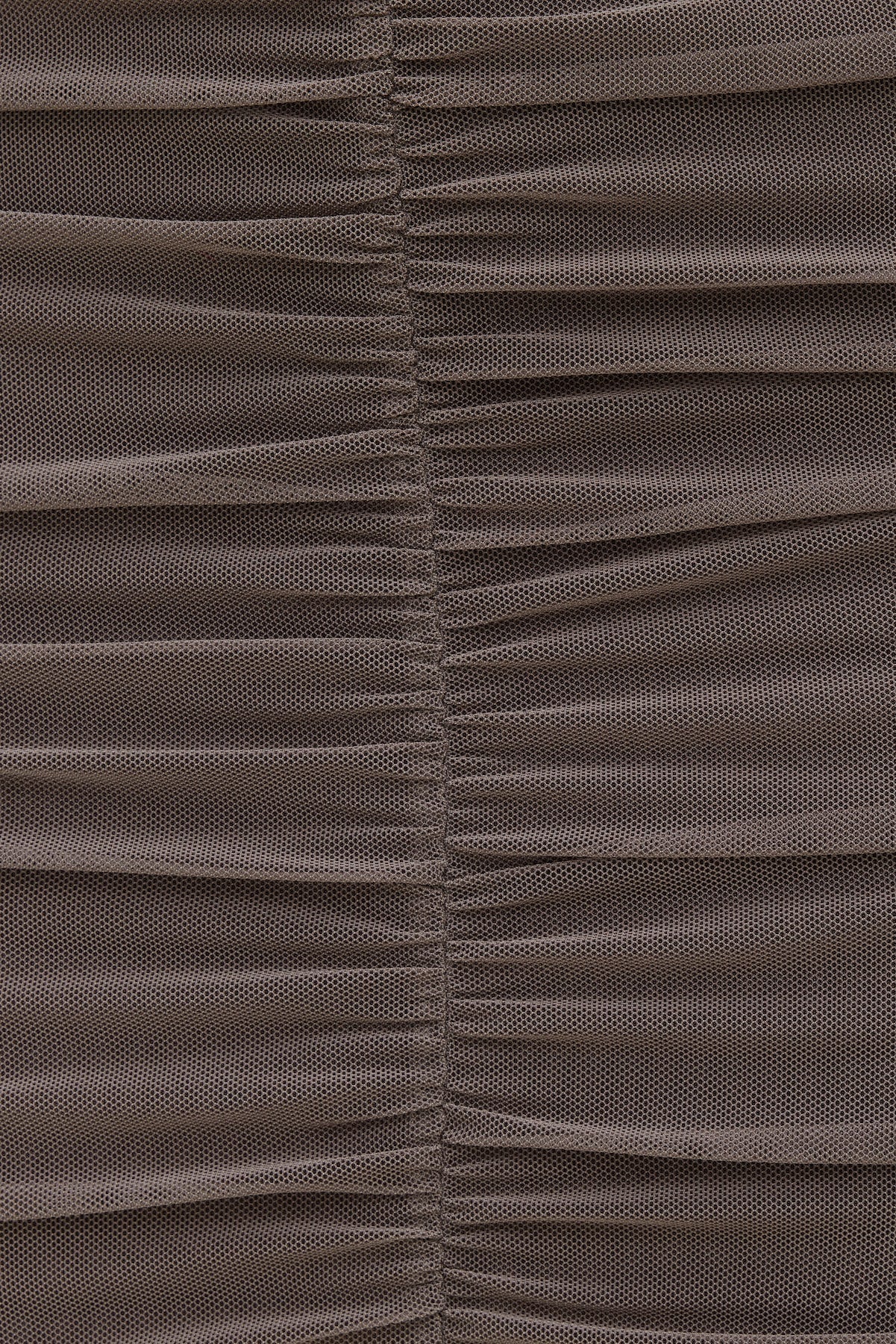 Dynamite Outlet | Ruched Mesh Maxi Skirt Brown