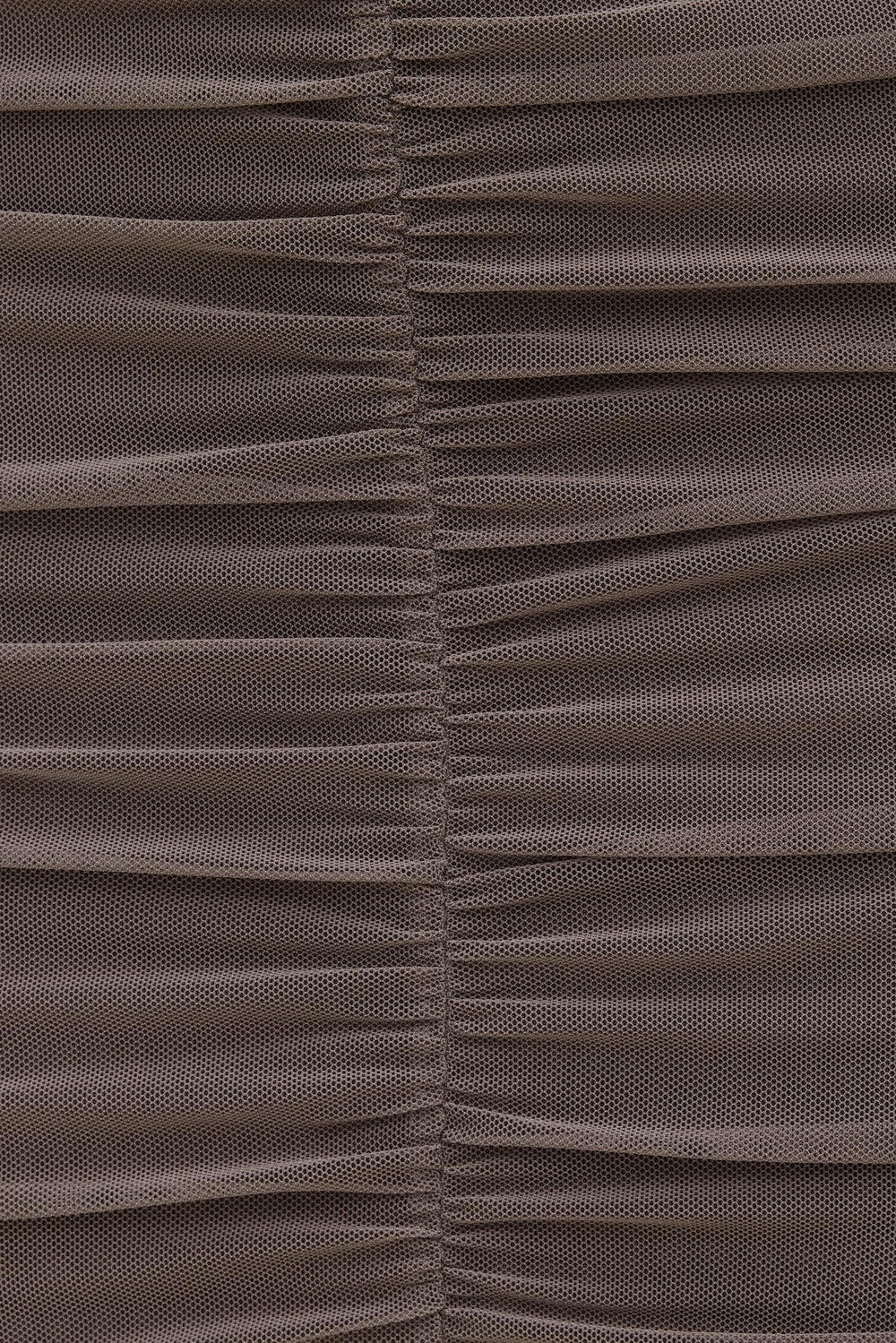 Dynamite Outlet | Ruched Mesh Maxi Skirt Brown