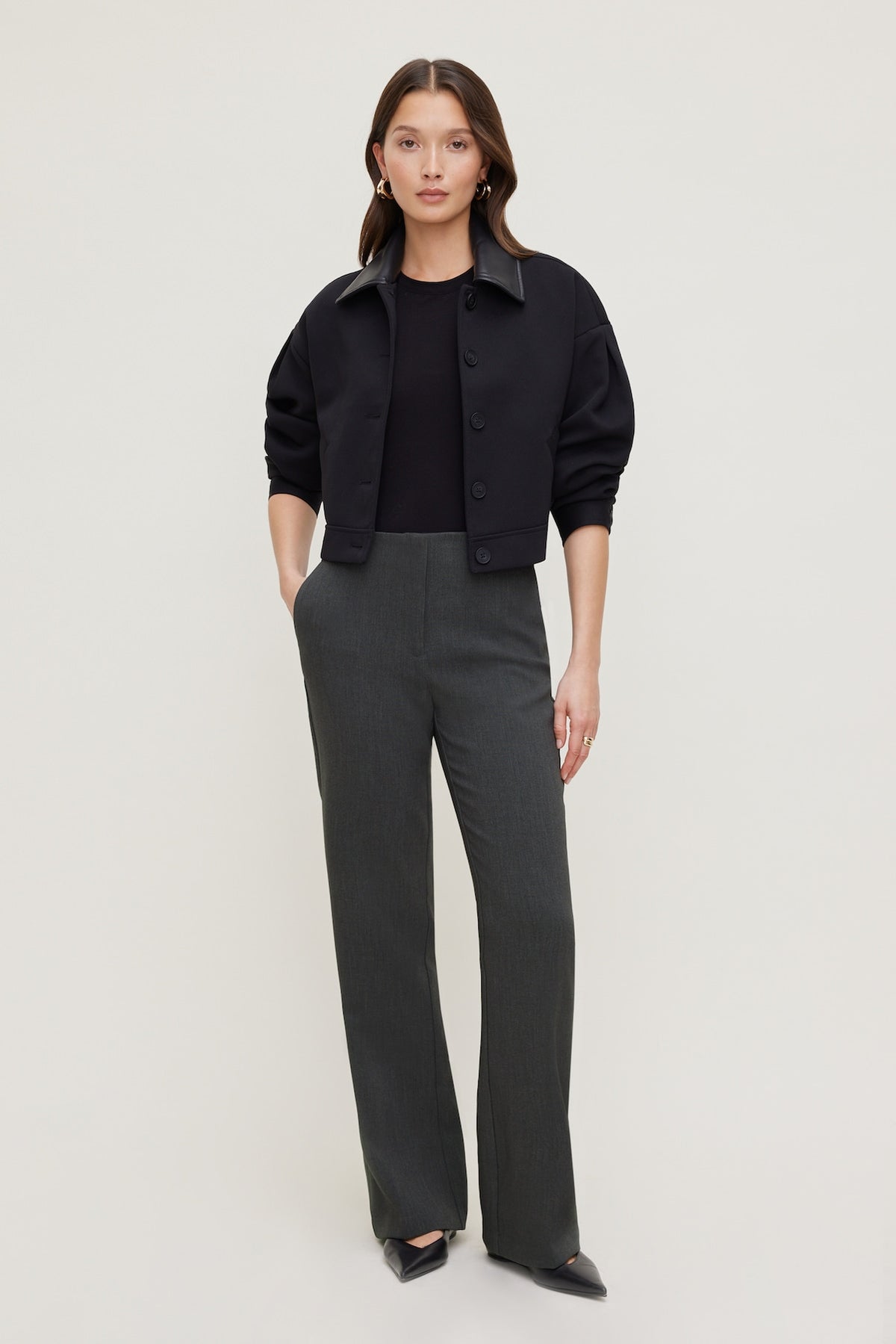 Dynamite Online | Stevie Slim Bootcut Pants Gray