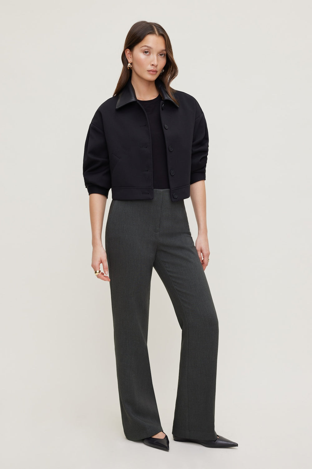 Dynamite Online | Stevie Slim Bootcut Pants Gray