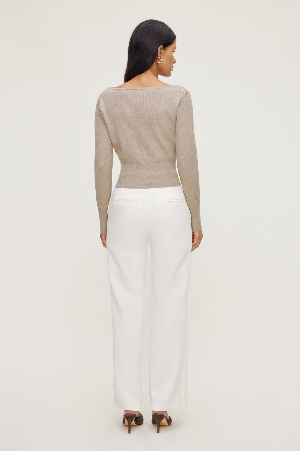 Dynamite Outlet | Pintuck Straight Leg Pants Beige