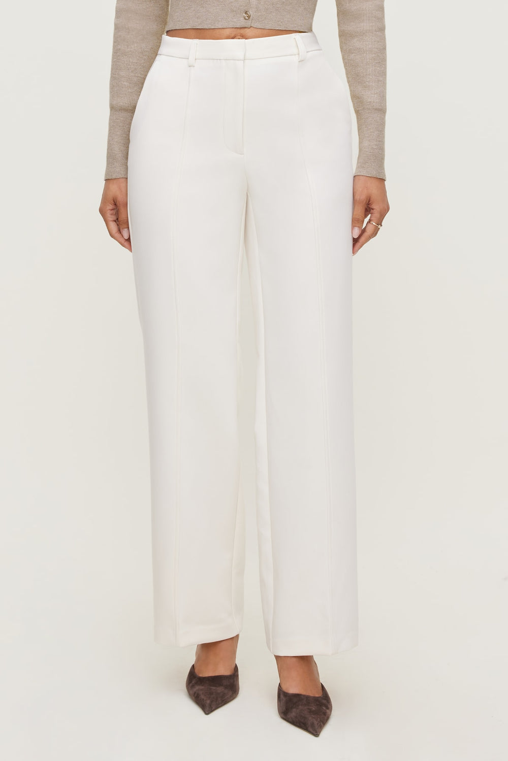 Dynamite Outlet | Pintuck Straight Leg Pants Beige