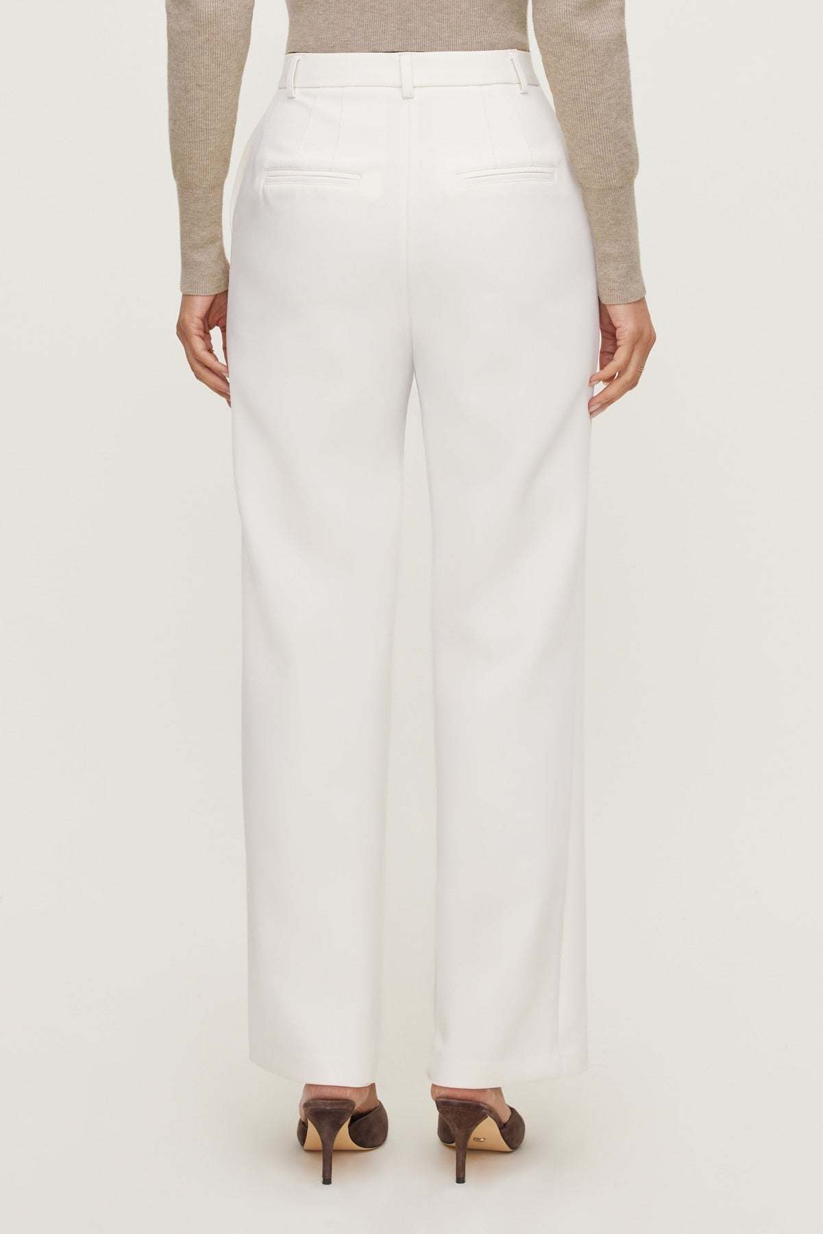 Dynamite Outlet | Pintuck Straight Leg Pants Beige