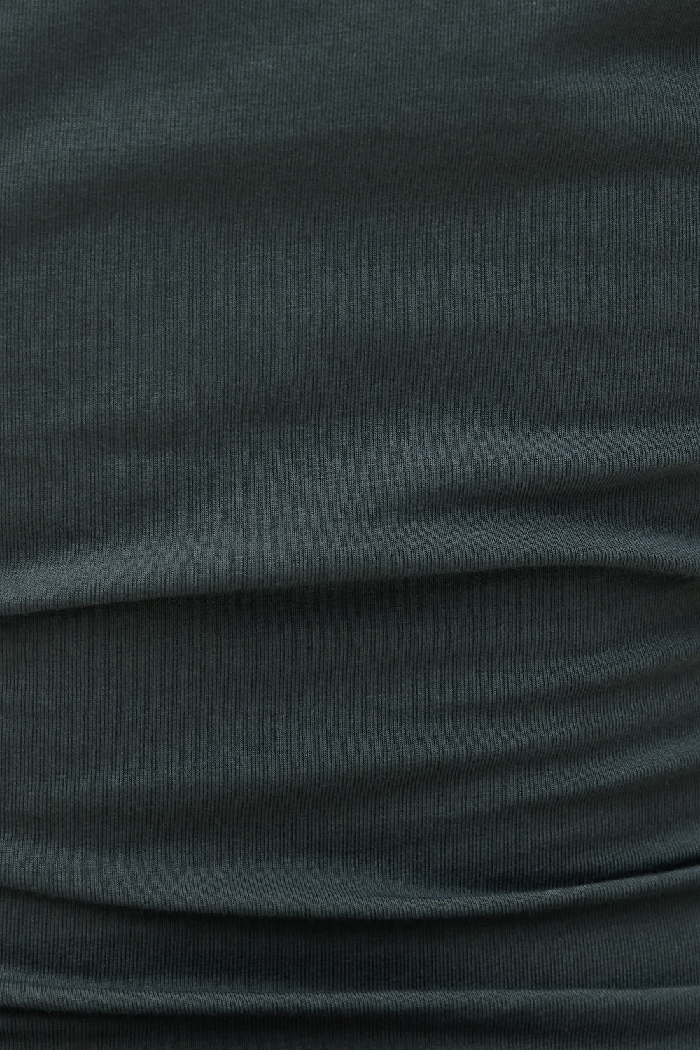Dynamite Outlets | Andrea Shirred Jersey T Shirt Green