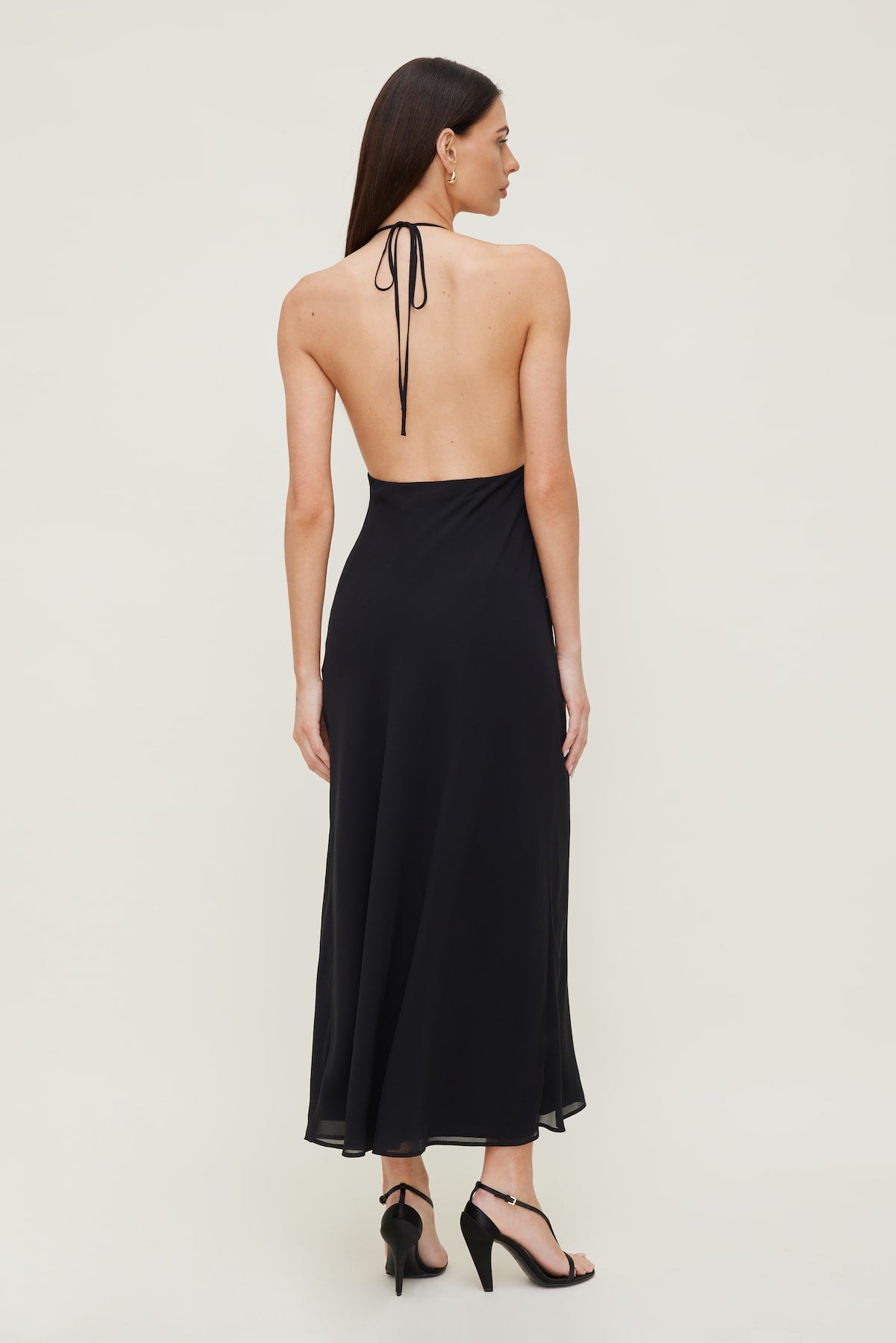 Dynamite Discount | Deep Cowl Neck Maxi Dress Black