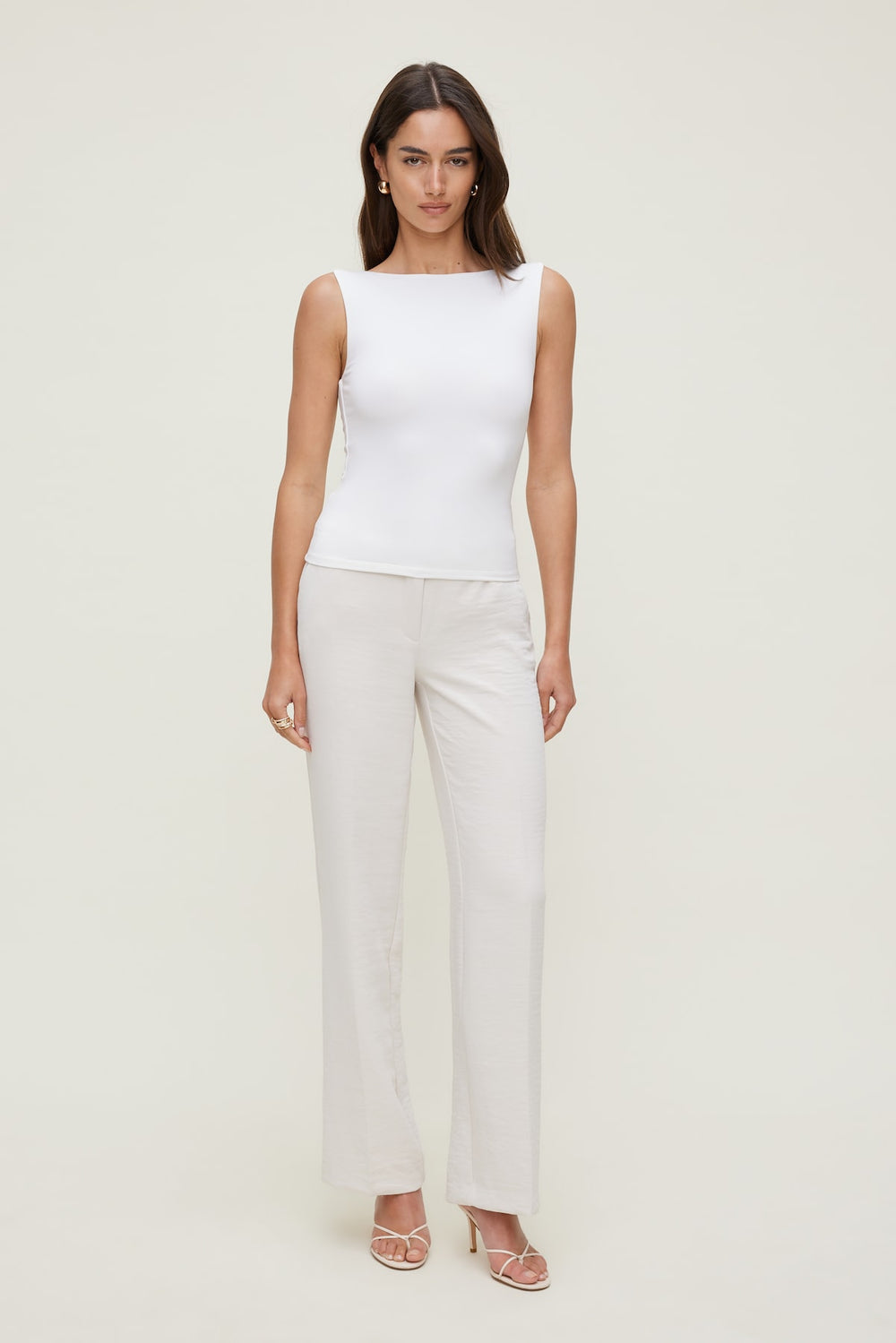 Dynamite Website Shop | Nola Sculpt Tank Top White