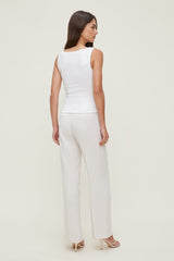 Dynamite Website Shop | Nola Sculpt Tank Top White