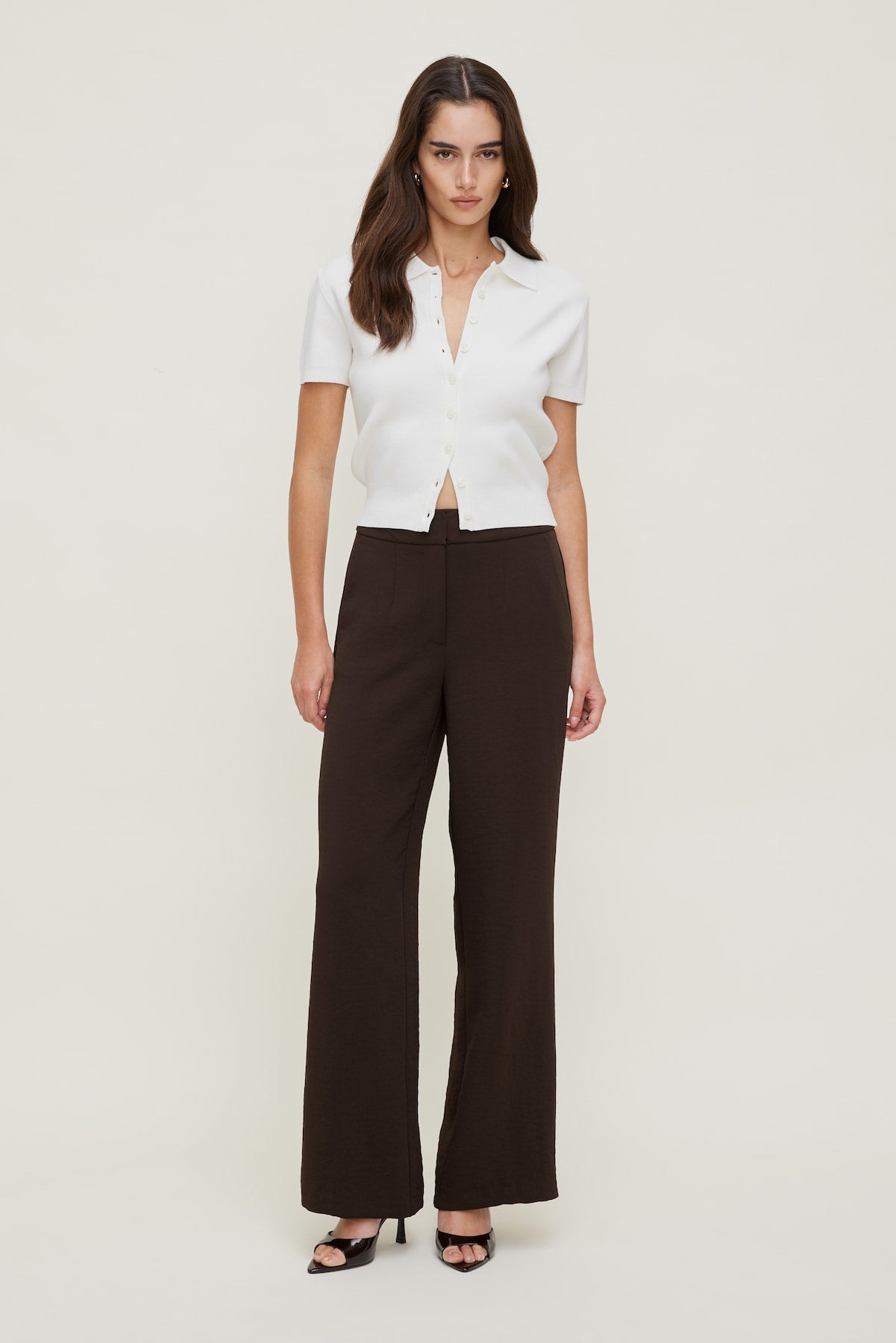 Dynamite On Sale | Yasmin Airflow Straight Leg Pants Brown
