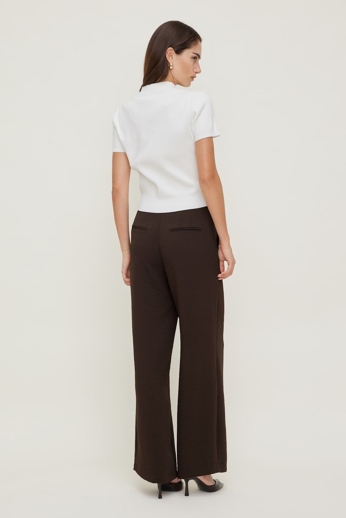 Dynamite On Sale | Yasmin Airflow Straight Leg Pants Brown