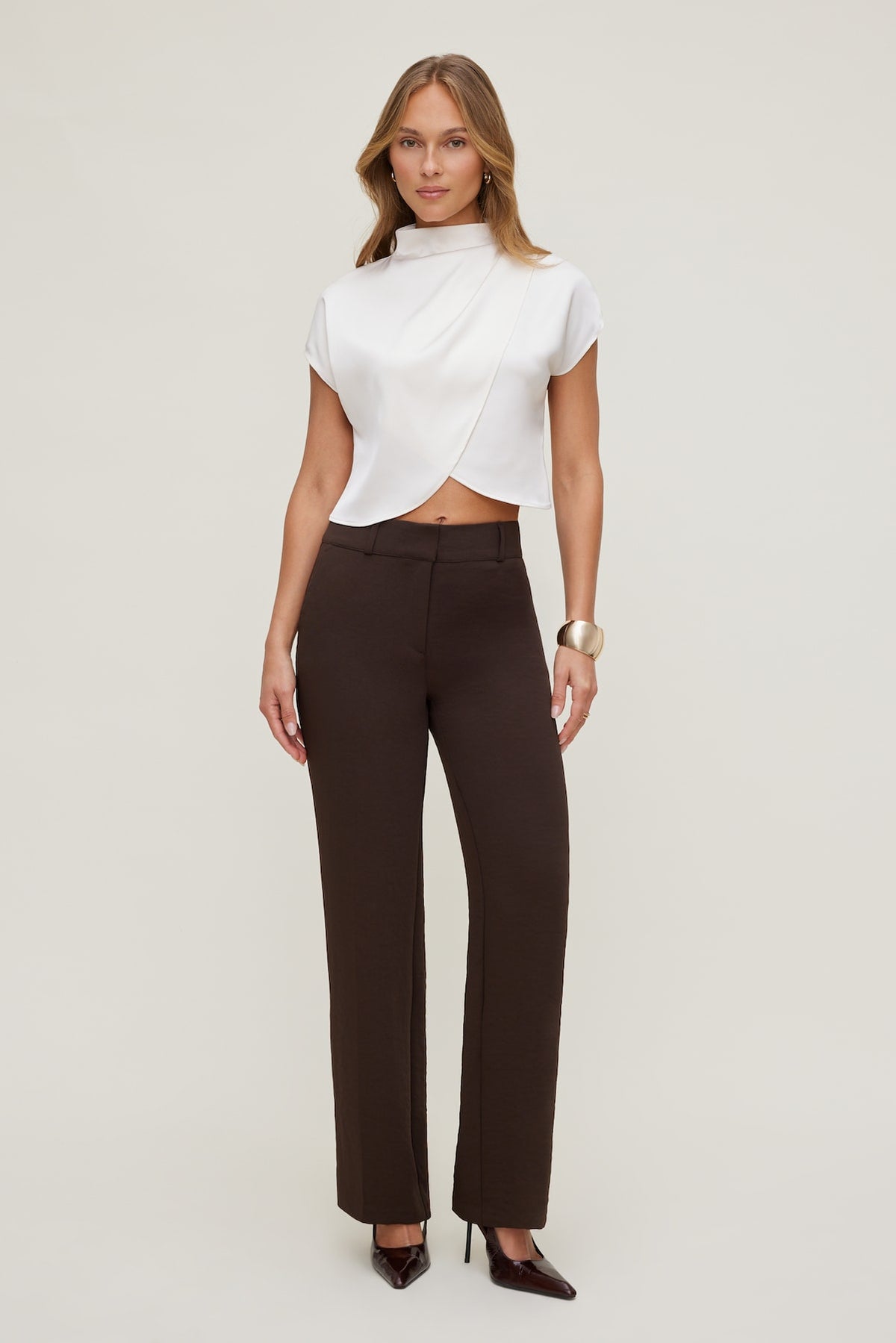 Dynamite Discount | Camelia Airflow Clean Straight Leg Pants Brown