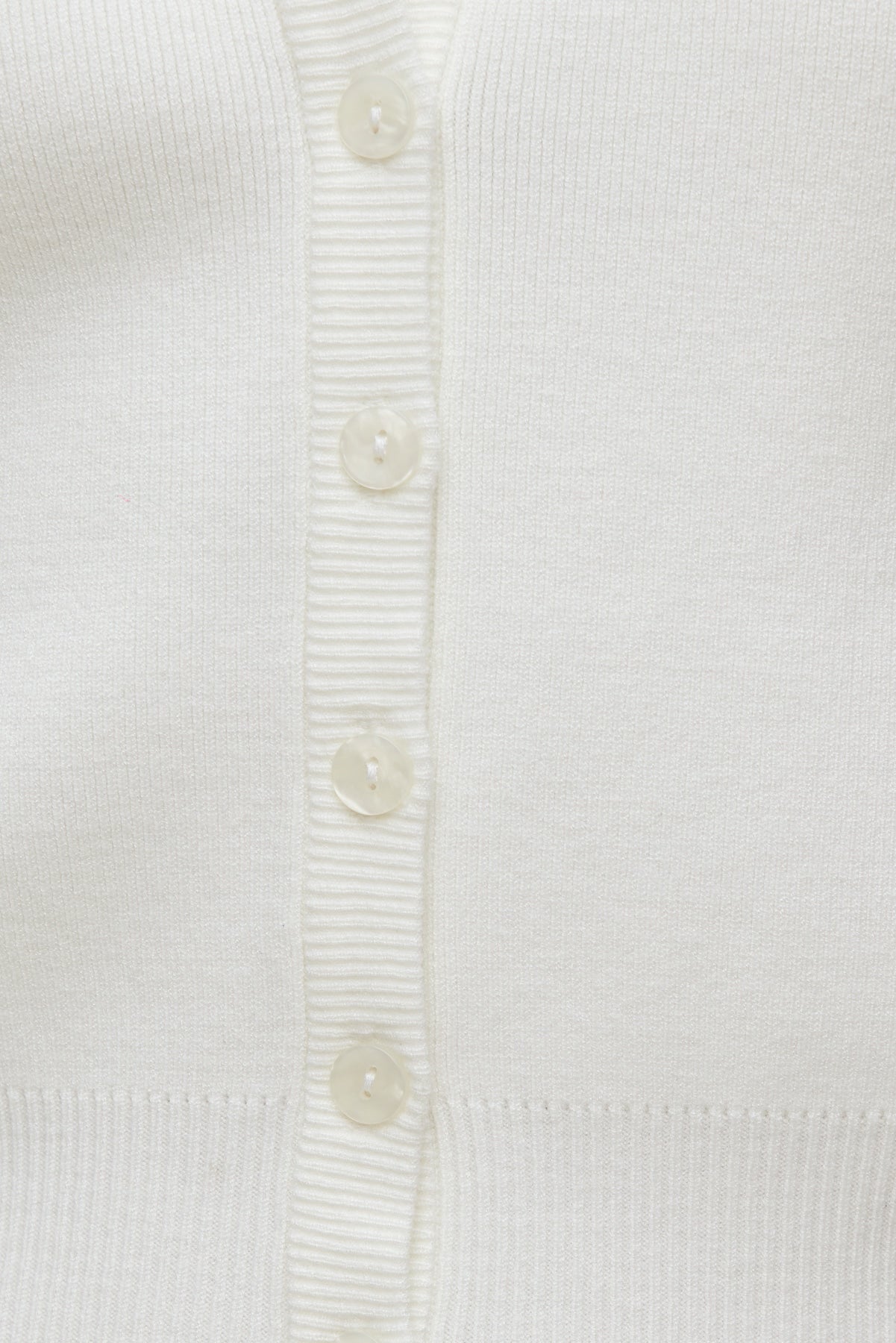 Dynamite Outlet | Polo Crewneck Cardigan White