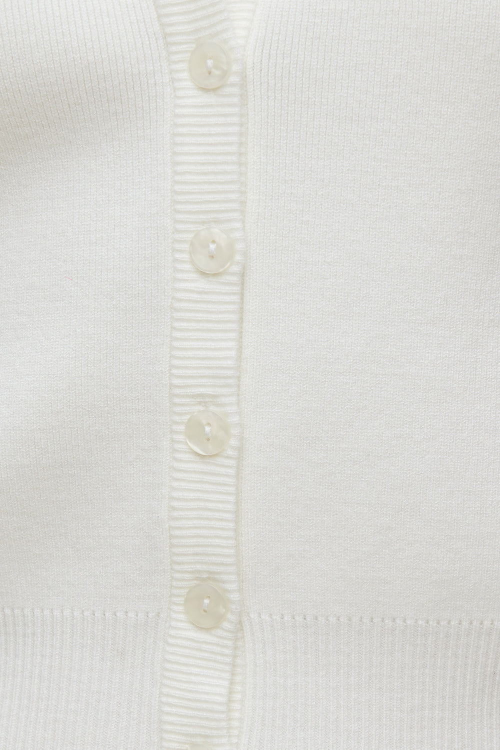Dynamite Outlet | Polo Crewneck Cardigan White