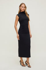 Dynamite Outlets | Bria Sculpt Mock Neck Maxi Dress Black