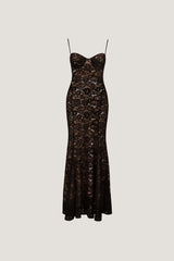 Dynamite US | Monet Lace Overlay Maxi Dress Black