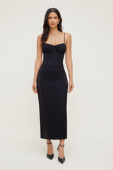 Dynamite On Sale | Sheer Side Lace Maxi Dress Black