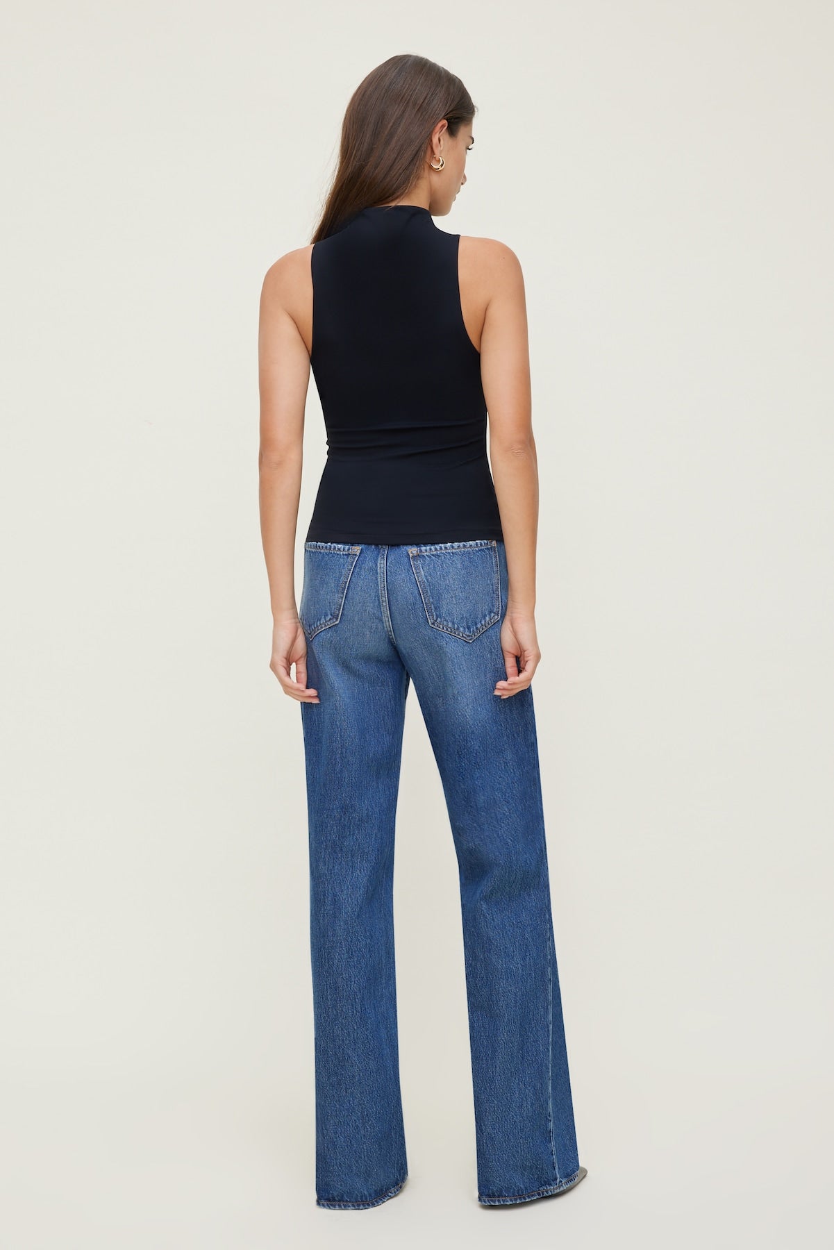 Dynamite Store | Sculpt Mock Neck Tank Top Black