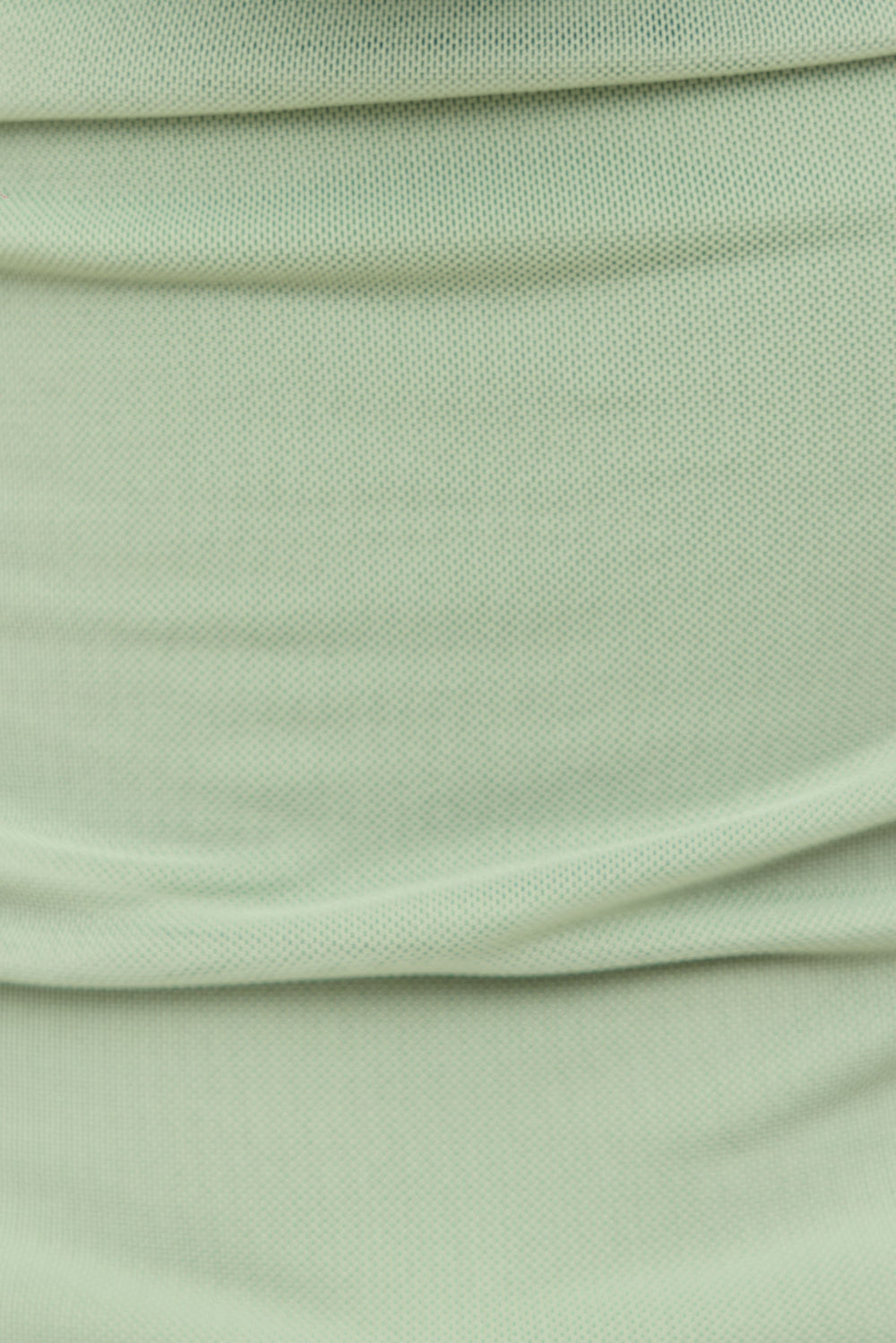 Dynamite Outlets | Cowl Neck Mesh Halter Top Green