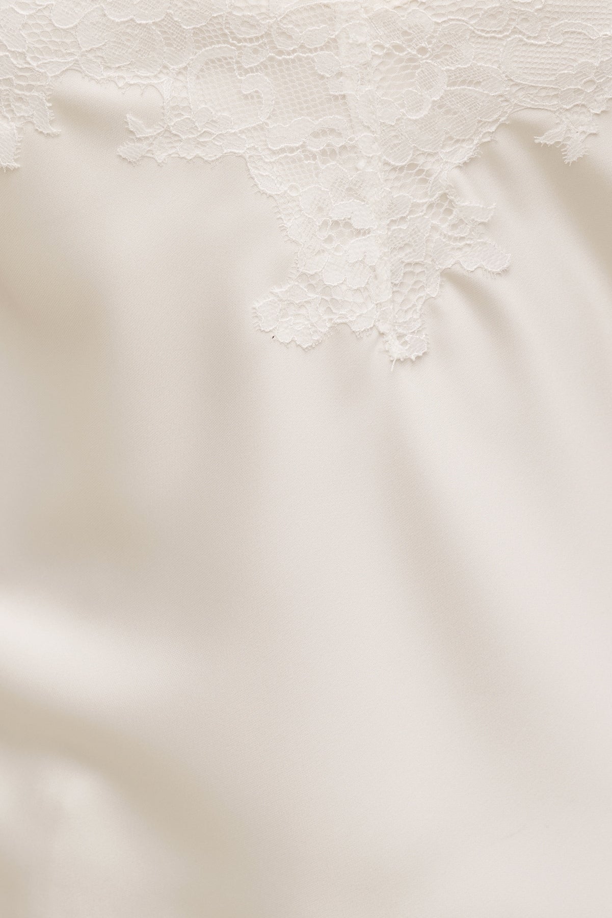 Dynamite Outlet | Cassie Asymmetric Lace Satin Cami Beige