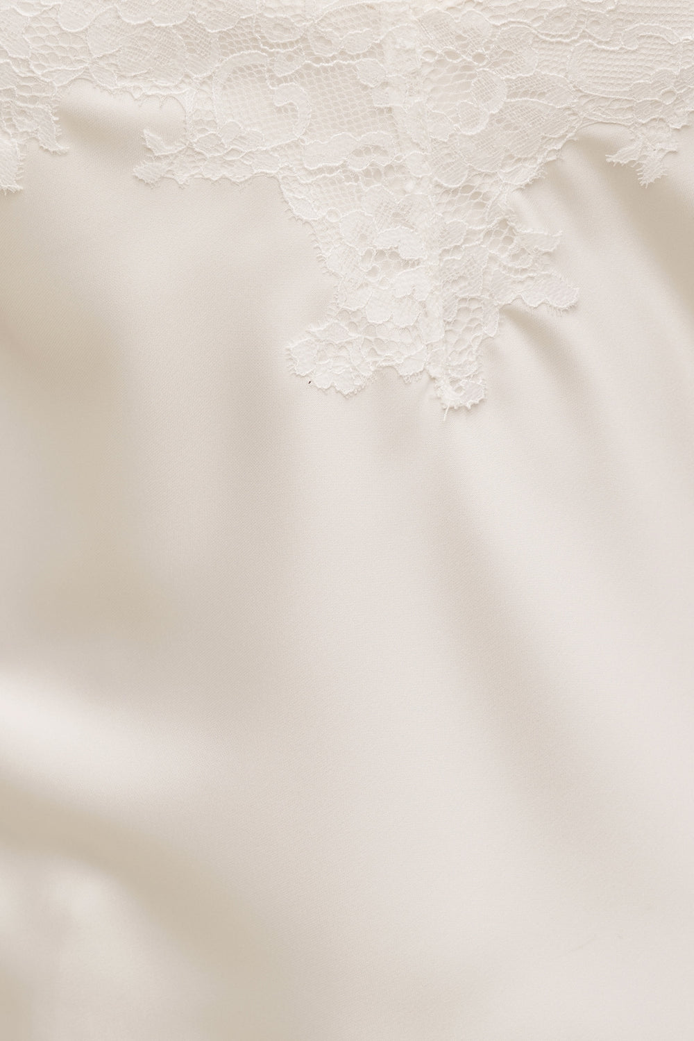 Dynamite Outlet | Cassie Asymmetric Lace Satin Cami Beige