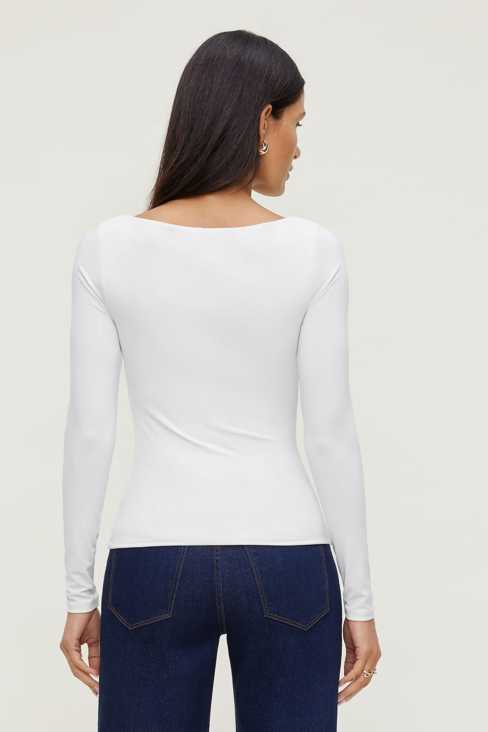 Dynamite Discount | Nola Sculpt Long Sleeve Top White