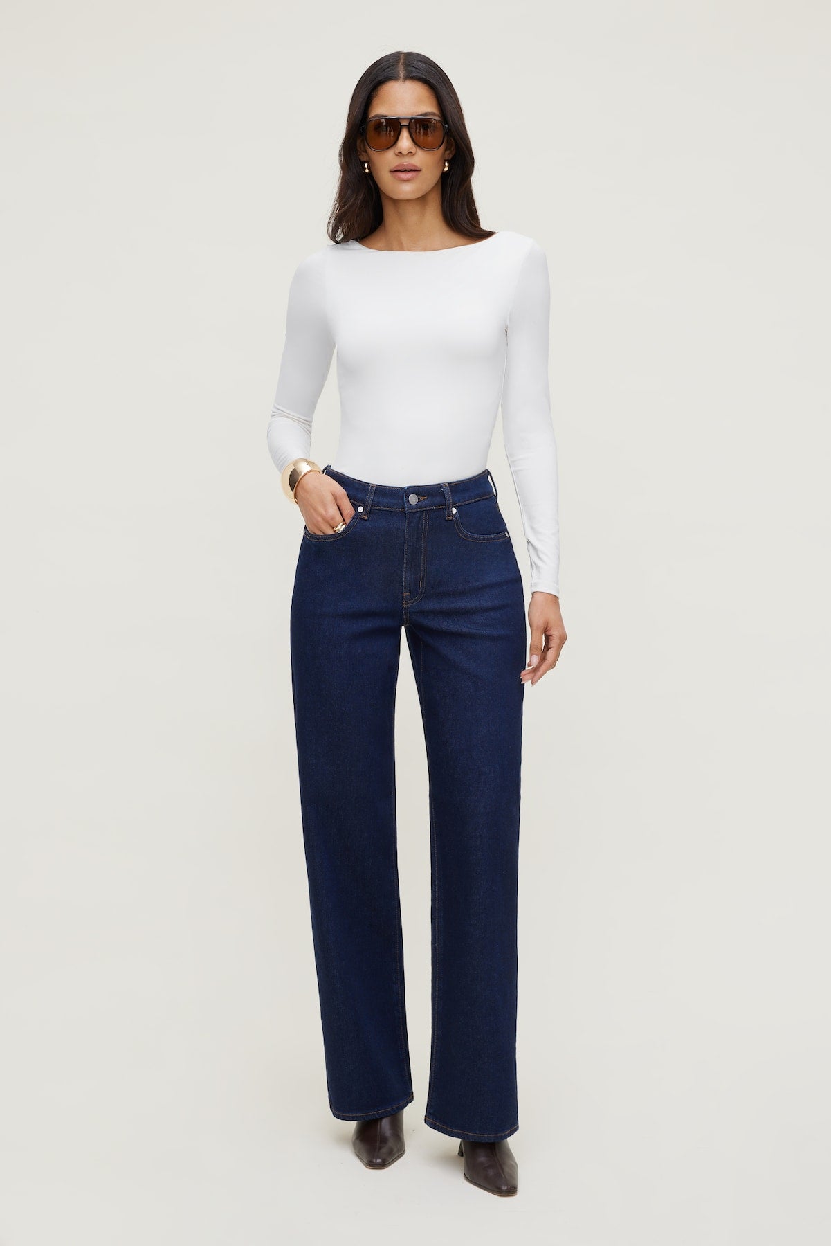 Dynamite Discount | Nola Sculpt Long Sleeve Top White