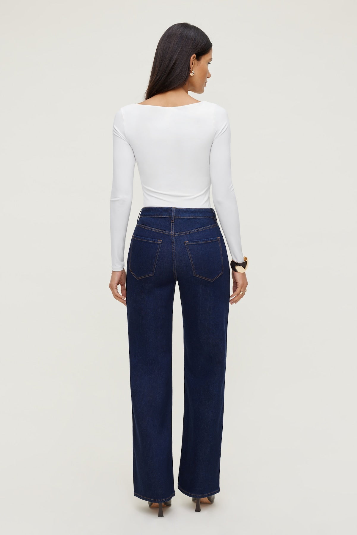 Dynamite Discount | Nola Sculpt Long Sleeve Top White