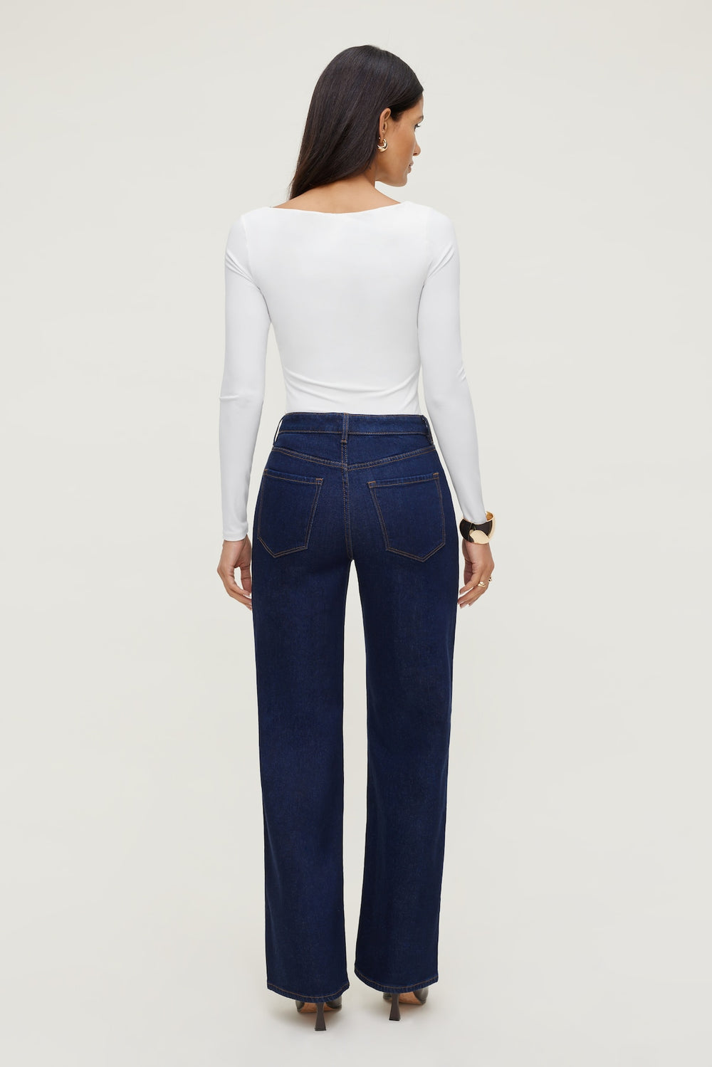 Dynamite Discount | Nola Sculpt Long Sleeve Top White