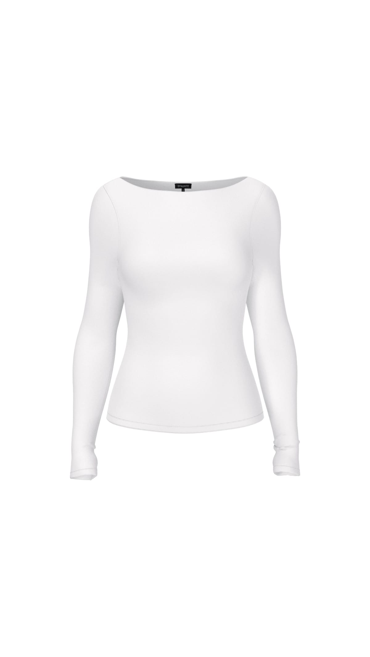 Dynamite Discount | Nola Sculpt Long Sleeve Top White