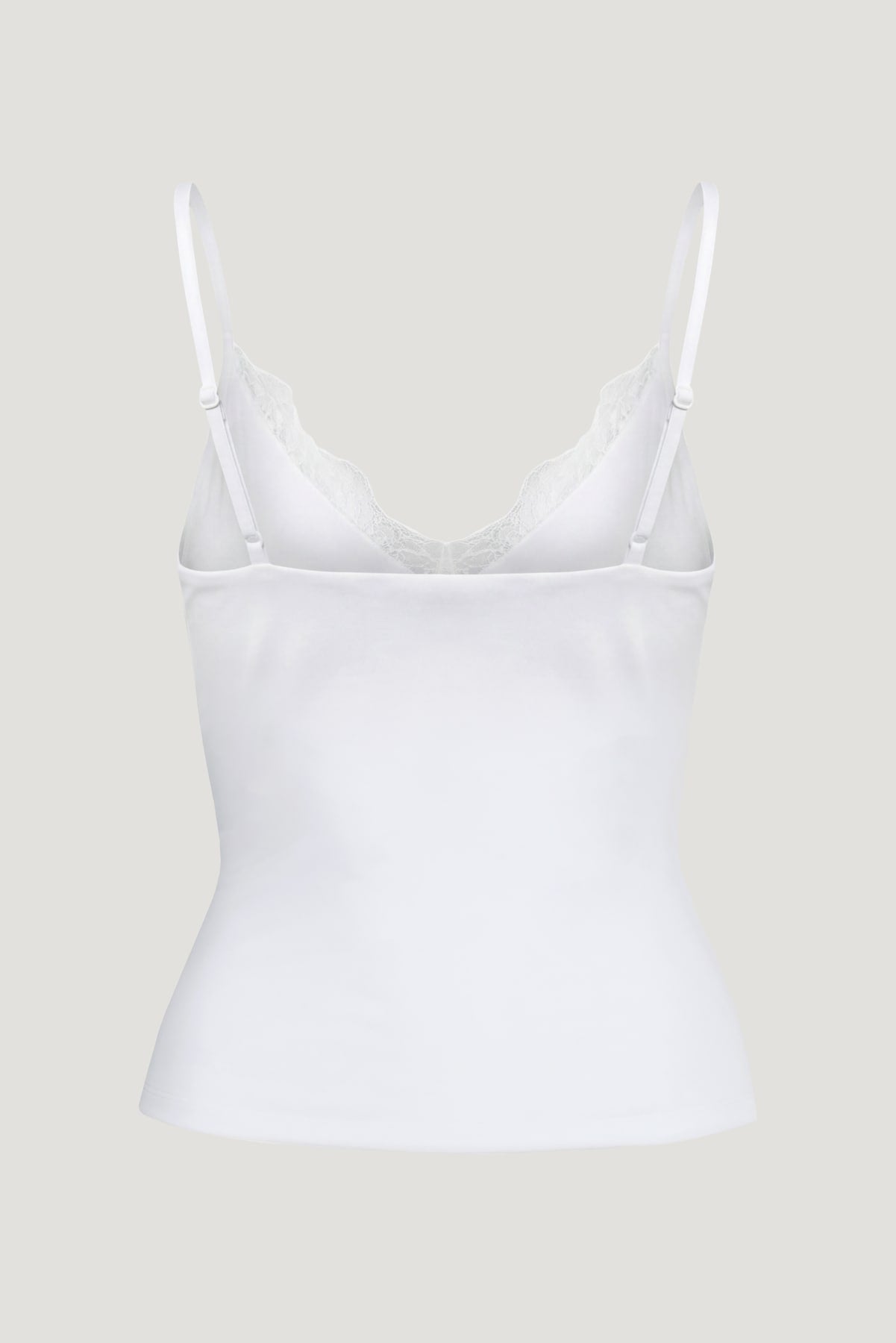 Dynamite Website Shop | Sculpt Lace Trim Cami Top White
