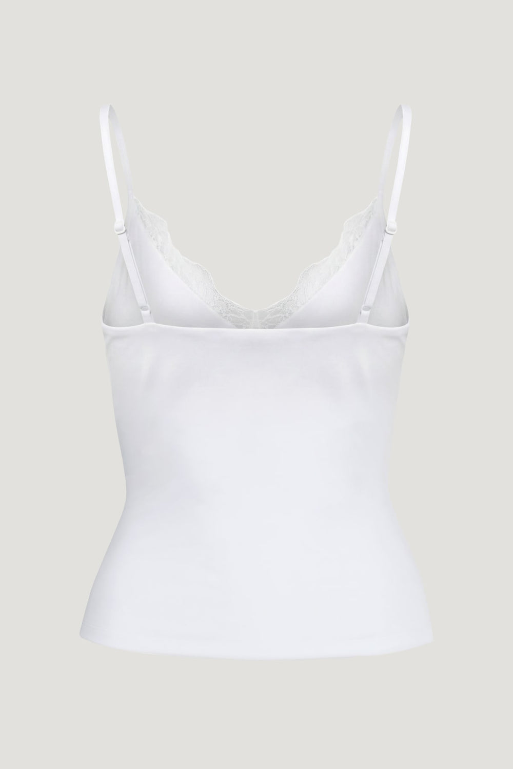 Dynamite Website Shop | Sculpt Lace Trim Cami Top White