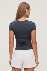 Dynamite Outlets | Rumi Crewneck T Shirt Blue