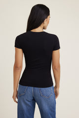 Dynamite Outlets | Fitted Jersey T Shirt BLACK