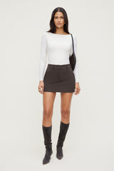 Dynamite On Sale | Nola Sculpt Long Sleeve Top Beige
