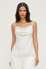 Dynamite Discount | Madi Lace Satin Cami Top Beige