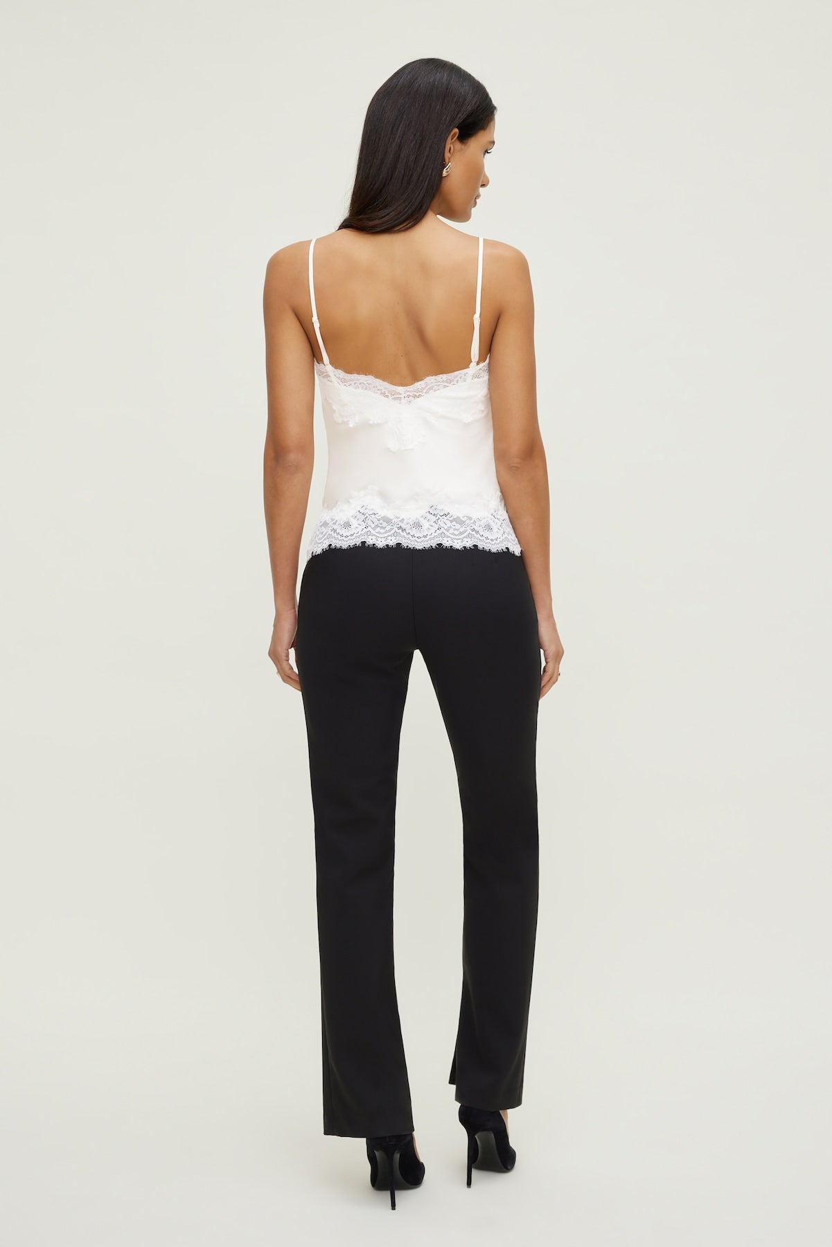 Dynamite Website Shop | Lace Trim Satin Cami Top Beige