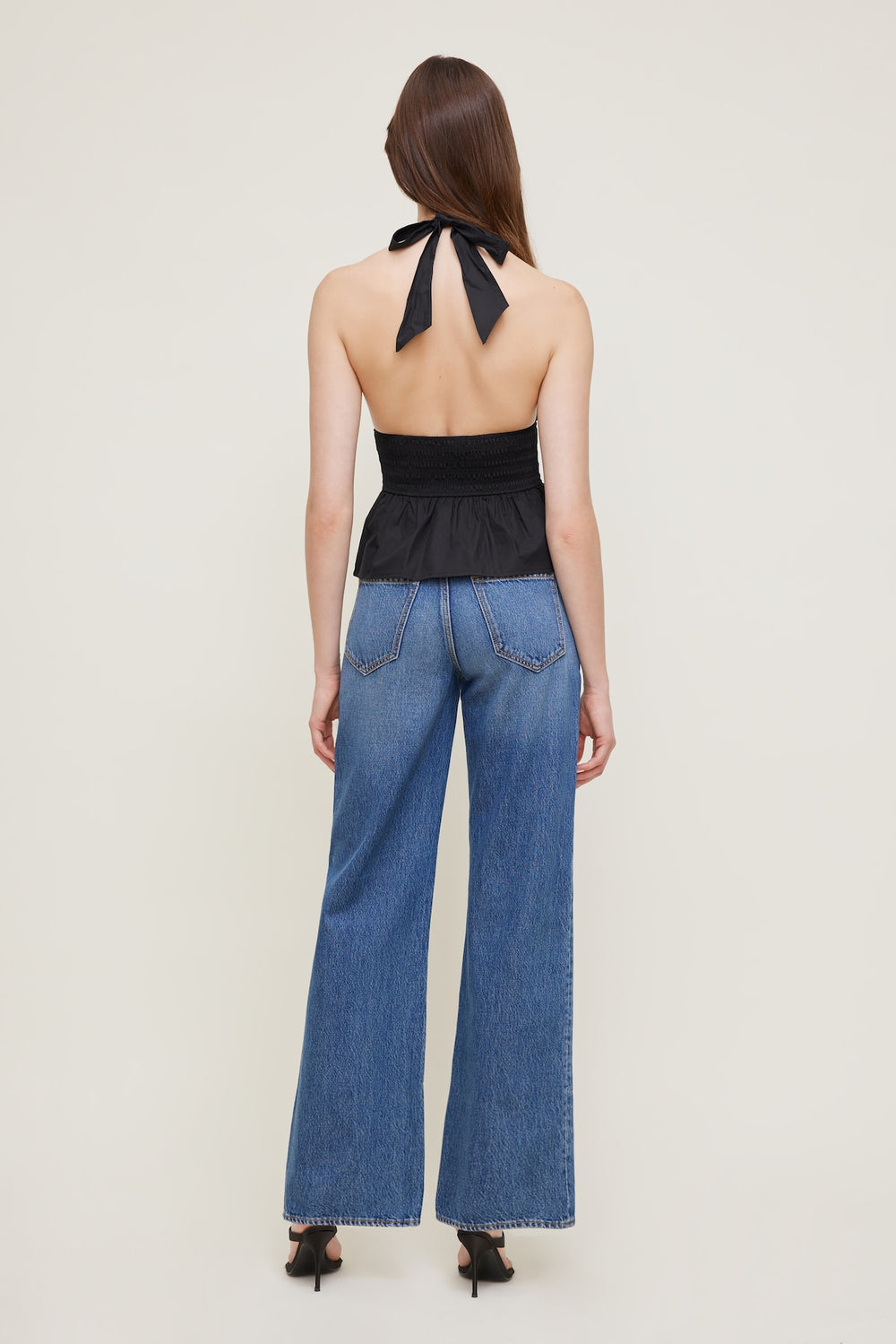 Dynamite On Sale | Poplin Halter Top Black