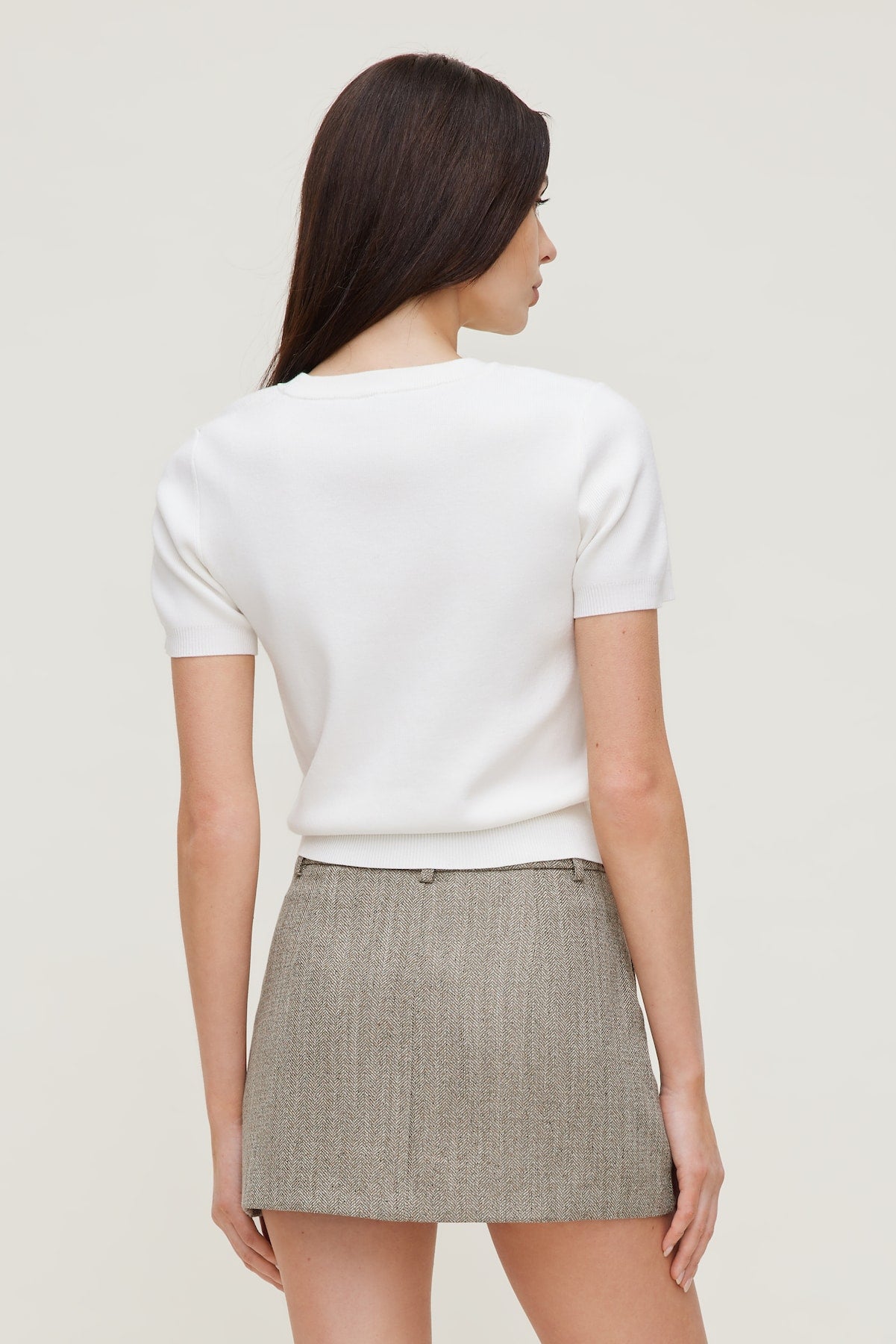 Dynamite Outlet | Clara Short Sleeve Sweater White