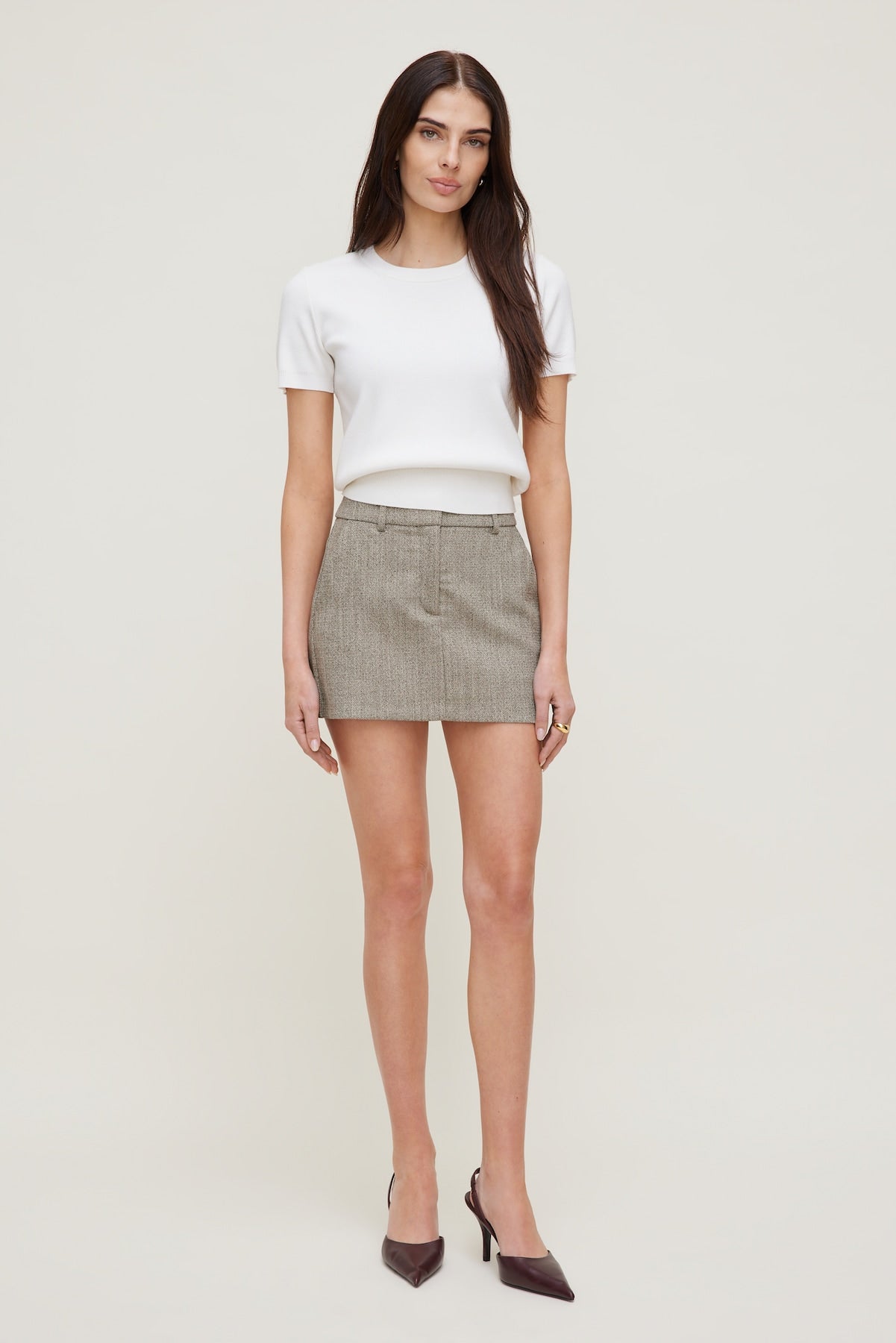 Dynamite Outlet | Clara Short Sleeve Sweater White