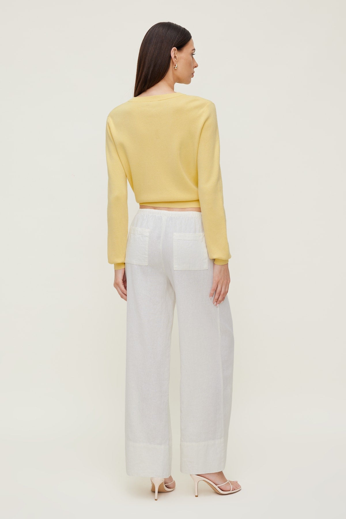Dynamite On Sale | Rebecca Crewneck Cardigan Yellow