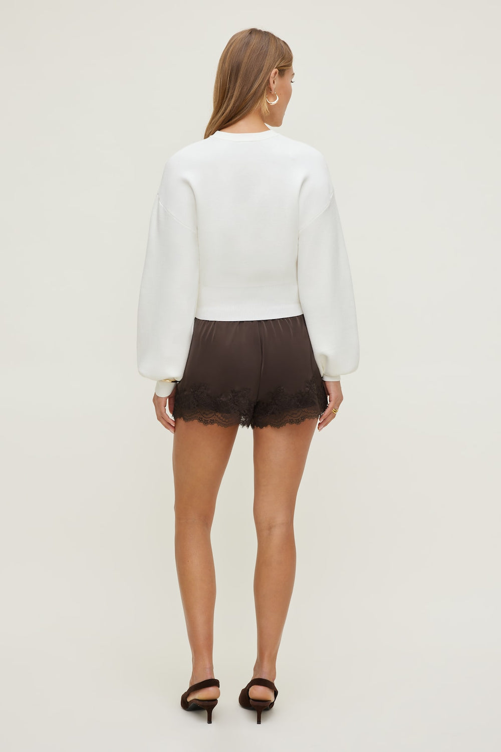 Dynamite Discount | Balloon Sleeve Sweater White