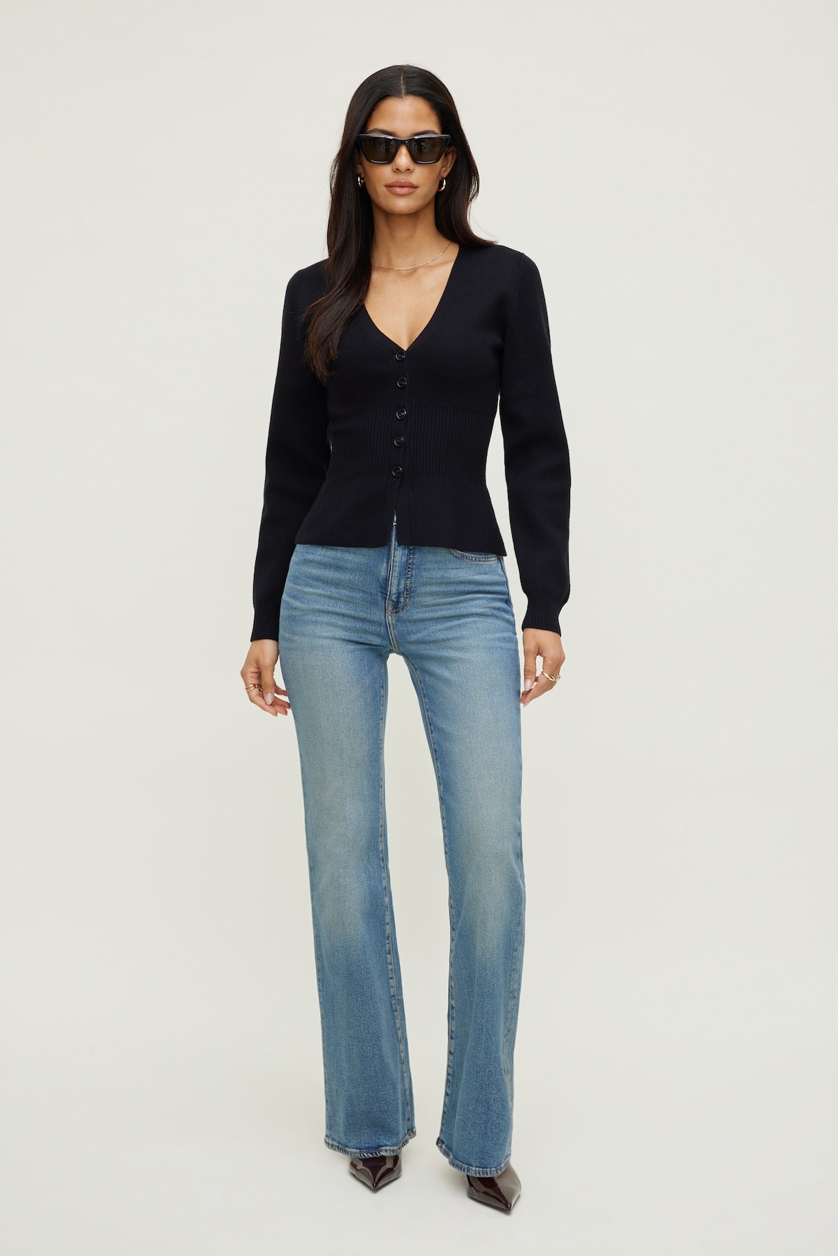 Dynamite Store | Cinched Waist Cardigan Black