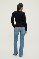 Dynamite Store | Cinched Waist Cardigan Black