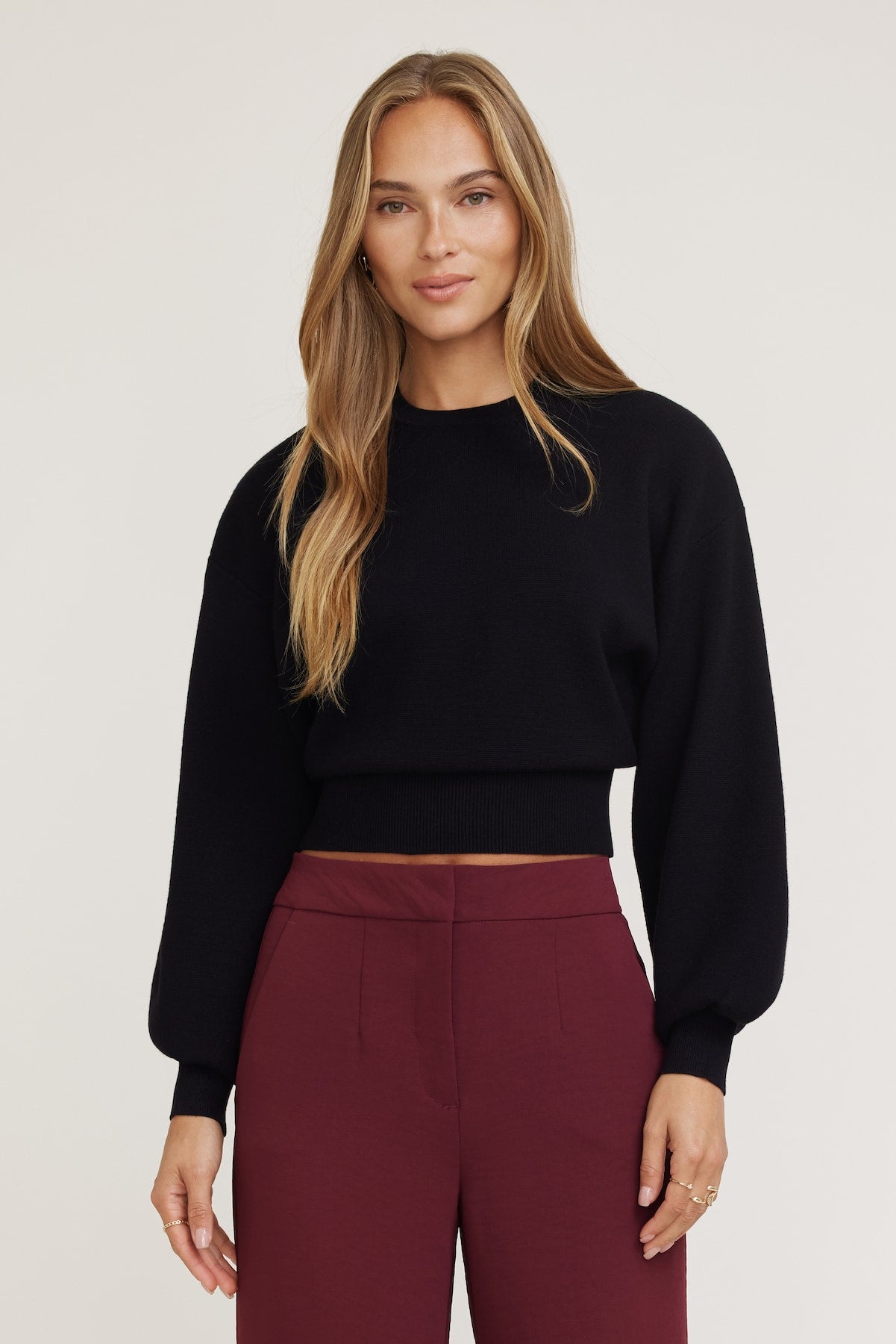 Dynamite US | Balloon Sleeve Sweater Black