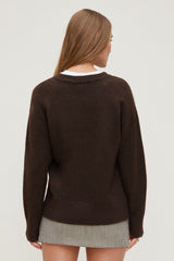 Dynamite On Sale | Rory Oversized Sweater Brown